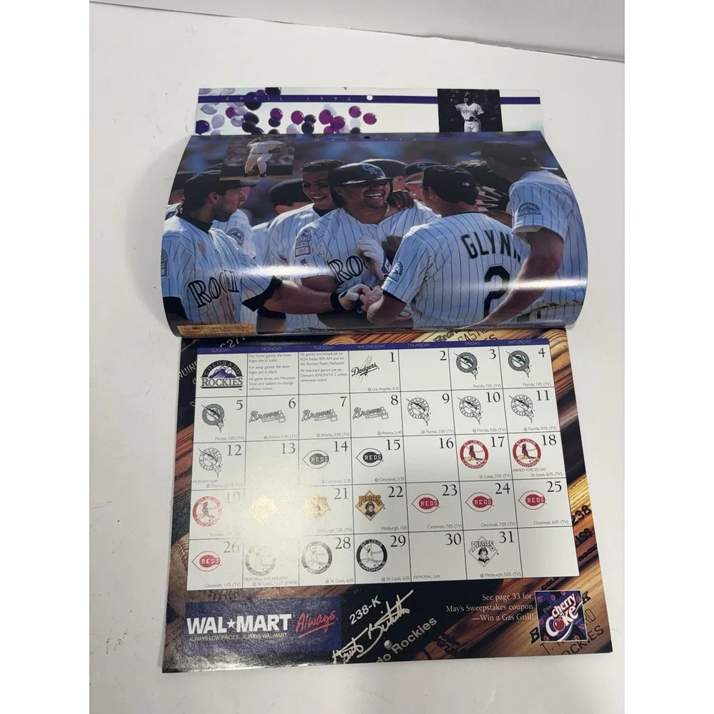 4 Log Colorado Rockies MLB Baseball Magazine + 1996-1997 Calendar